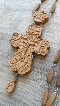 Крест наперсный деревянный с цепью